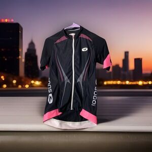 Sugoi Cycle Jersey Womens Medium Back Zipper Pouch Pocket